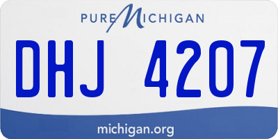 MI license plate DHJ4207