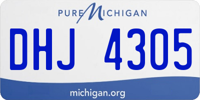 MI license plate DHJ4305