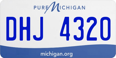 MI license plate DHJ4320