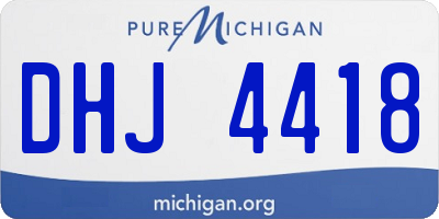 MI license plate DHJ4418