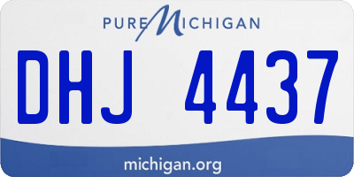 MI license plate DHJ4437