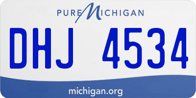 MI license plate DHJ4534