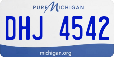 MI license plate DHJ4542