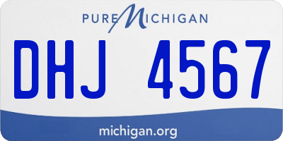 MI license plate DHJ4567