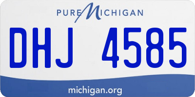MI license plate DHJ4585