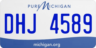 MI license plate DHJ4589