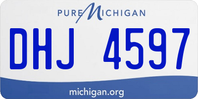 MI license plate DHJ4597
