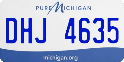 MI license plate DHJ4635