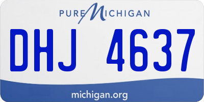 MI license plate DHJ4637