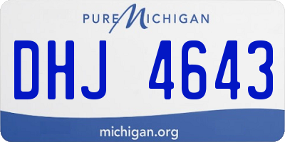 MI license plate DHJ4643