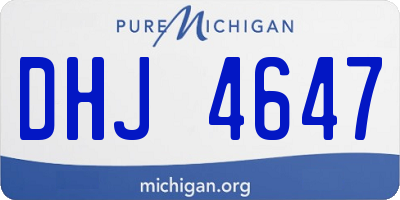MI license plate DHJ4647