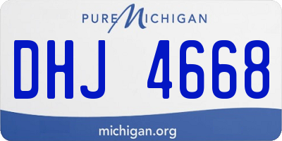 MI license plate DHJ4668