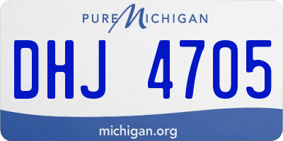 MI license plate DHJ4705