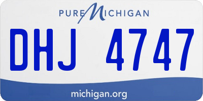 MI license plate DHJ4747