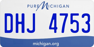MI license plate DHJ4753