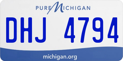 MI license plate DHJ4794