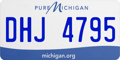 MI license plate DHJ4795