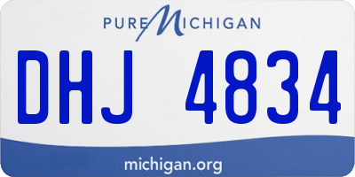 MI license plate DHJ4834