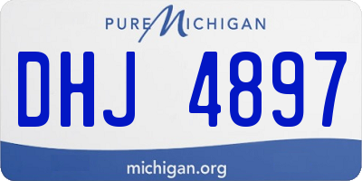MI license plate DHJ4897