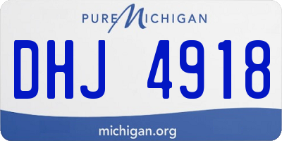 MI license plate DHJ4918