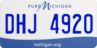 MI license plate DHJ4920