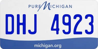 MI license plate DHJ4923