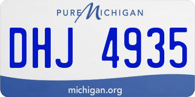 MI license plate DHJ4935