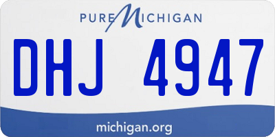 MI license plate DHJ4947