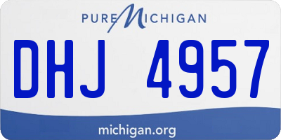 MI license plate DHJ4957
