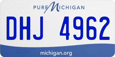 MI license plate DHJ4962