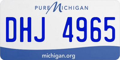 MI license plate DHJ4965