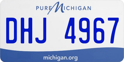 MI license plate DHJ4967