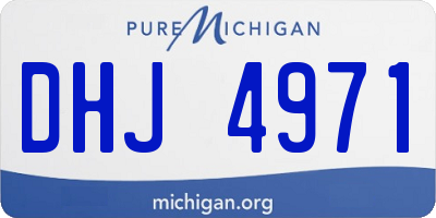 MI license plate DHJ4971