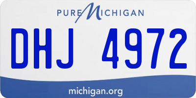 MI license plate DHJ4972