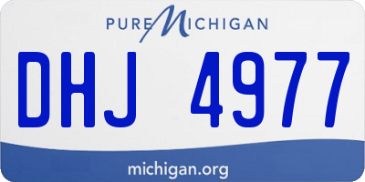 MI license plate DHJ4977