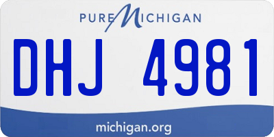 MI license plate DHJ4981