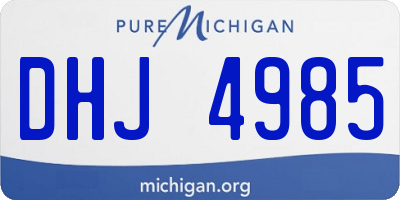 MI license plate DHJ4985