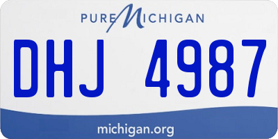 MI license plate DHJ4987