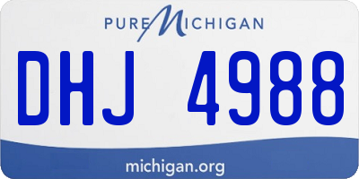 MI license plate DHJ4988