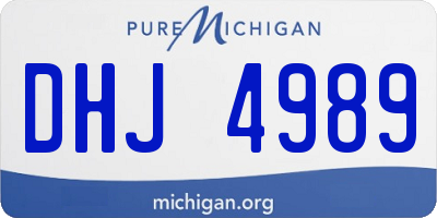 MI license plate DHJ4989