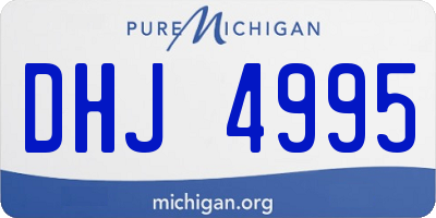 MI license plate DHJ4995