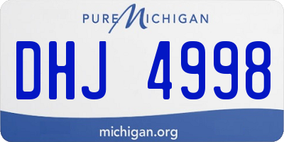 MI license plate DHJ4998