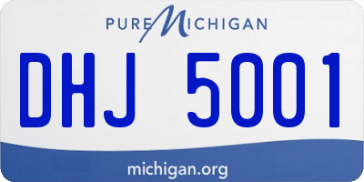 MI license plate DHJ5001