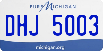 MI license plate DHJ5003