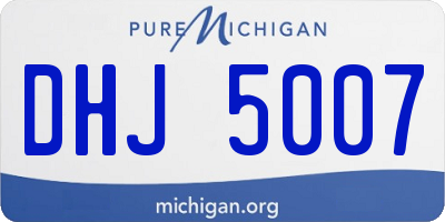 MI license plate DHJ5007