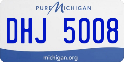 MI license plate DHJ5008