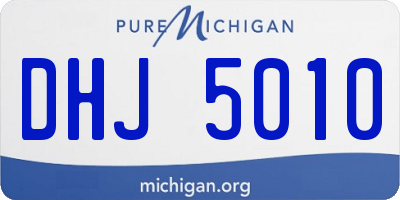 MI license plate DHJ5010