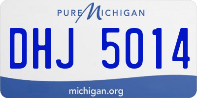 MI license plate DHJ5014