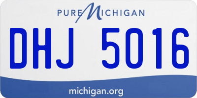 MI license plate DHJ5016