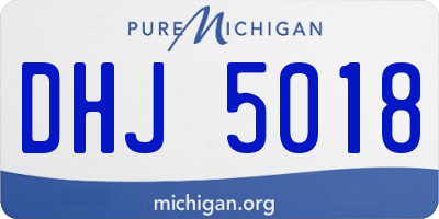 MI license plate DHJ5018